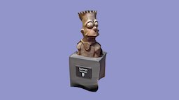BART SIMPSON SCULPTURE, FROM VINE vine, recap360, vinetosketchfab, photogrammetry, blender, scan