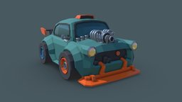ZAZ humpy gamedesign, machine, auto, zaz, loepoly, 965, zaz-965, low_poly, low-poly, car, simple, humpy