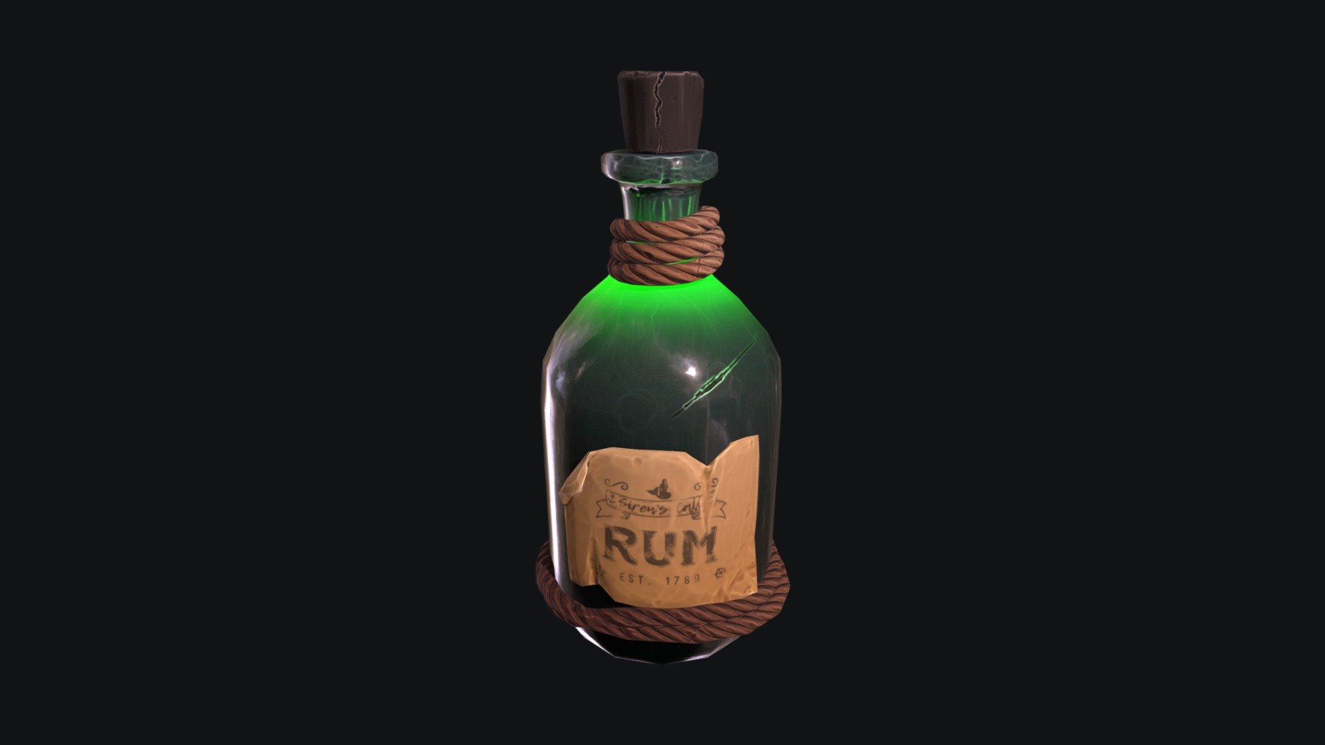This is Sea Of Thieves fan art.
Inspired by this game, I created a stylized pirate bottle of rum.
I have used Blender, Zbrush and Substance Painter 3d model