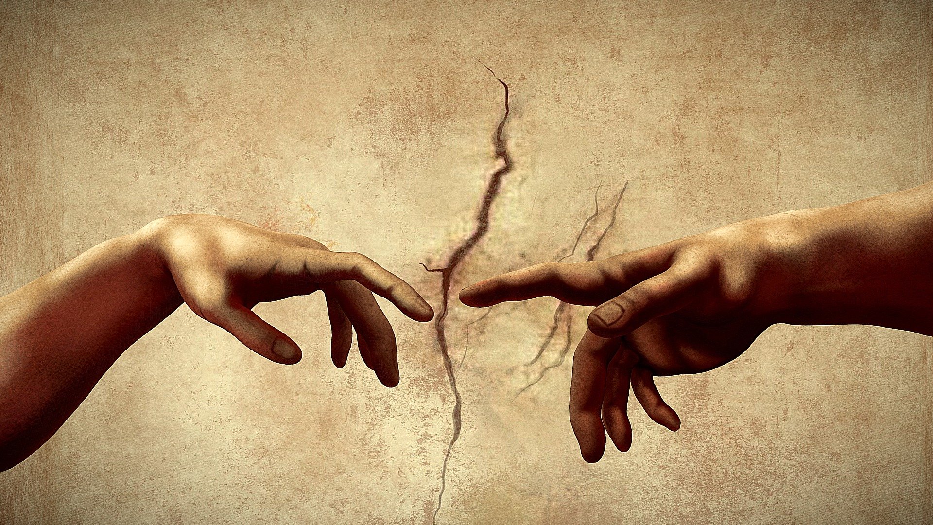 The Creation of Adam (Italian: Creazione di Adamo) is a fresco painting by Italian artist Michelangelo, which forms part of the Sistine Chapel's ceiling, painted c. 1508–1512. It illustrates the Biblical creation narrative from the Book of Genesis in which God gives life to Adam, the first man. The fresco is part of a complex iconographic scheme and is chronologically the fourth in the series of panels depicting episodes from Genesis.
The painting has been reproduced in countless imitations and parodies.Michelangelo's Creation of Adam is one of the most replicated religious paintings of all time.
We present to you the Hands drawn in work in 3D format 3d model