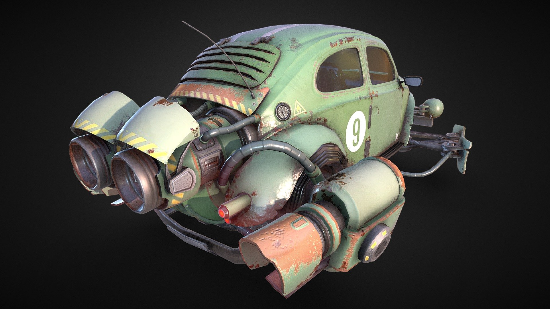 Low-poly 22.2 tris

pbr set 2r textures

Basecolor, metalness, rufness, normalmap (dx ), height, emissive.

All basic mechanisms and engineering solutions are well thought out. Easy to animate. Model tested by gaming industry professionals. Does not have artifacts. The grid is optimized for modern game engines 3d model