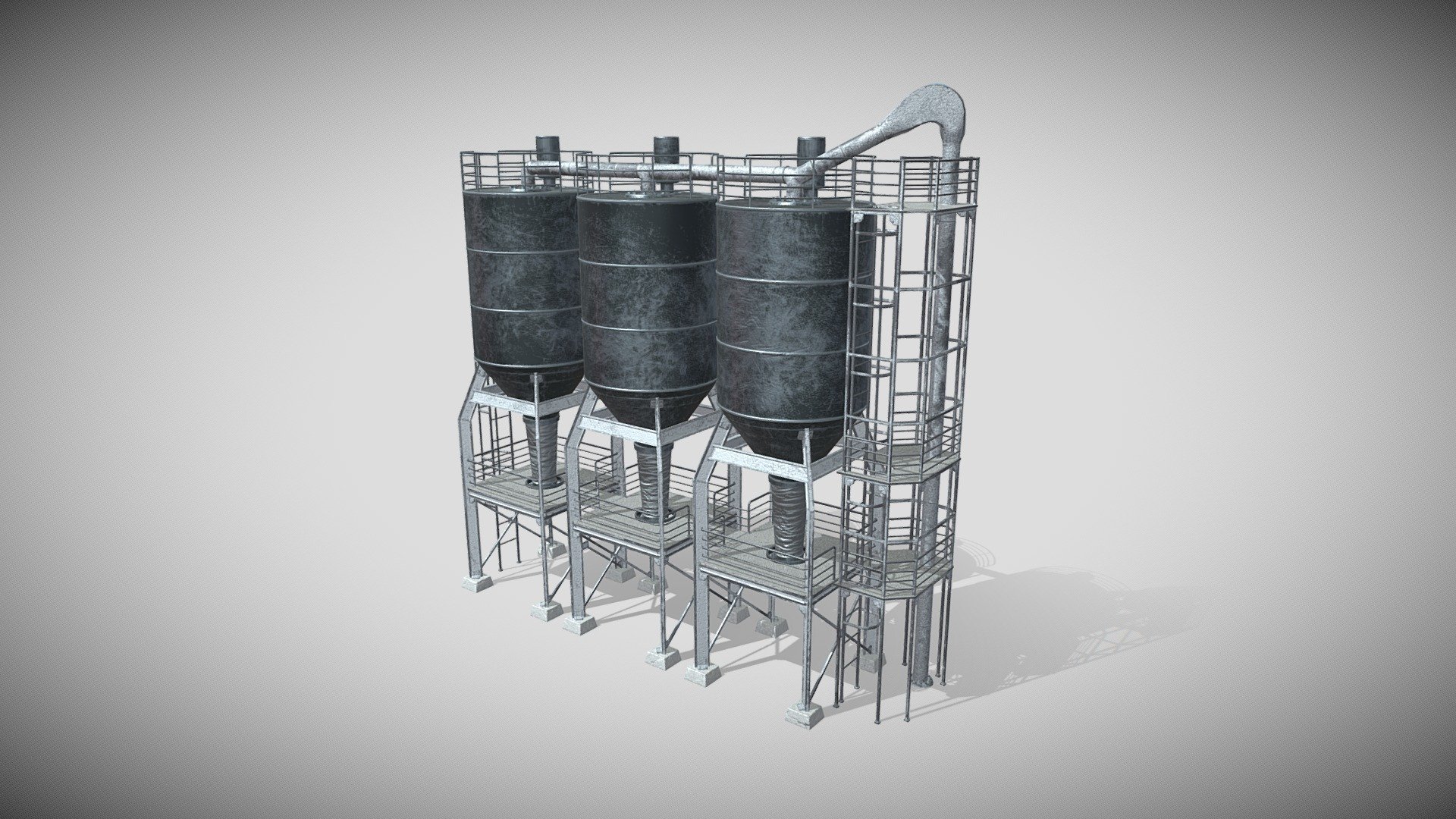 3d model of the factory unit - Factory Unit - 3D model by djkorg 3d model