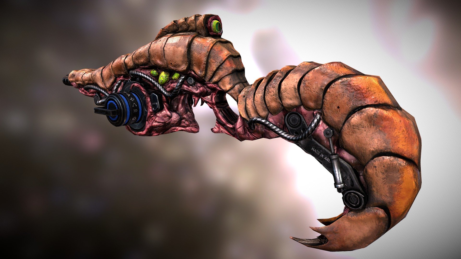 Alien Gun was made for the mobile game Wild Hunt for Ten Square Games. 
Sculpture, retopology and uv-mapping made in Blender, textures in Substance Painter and Photoshop - Alien Gun - 3D model by 3dbogi 3d model
