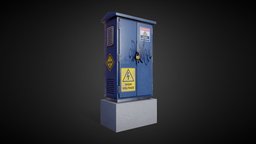 Street Utility Box device, vintage, retro, electronics, obj, box, eletricity, substancepainter, substance, street