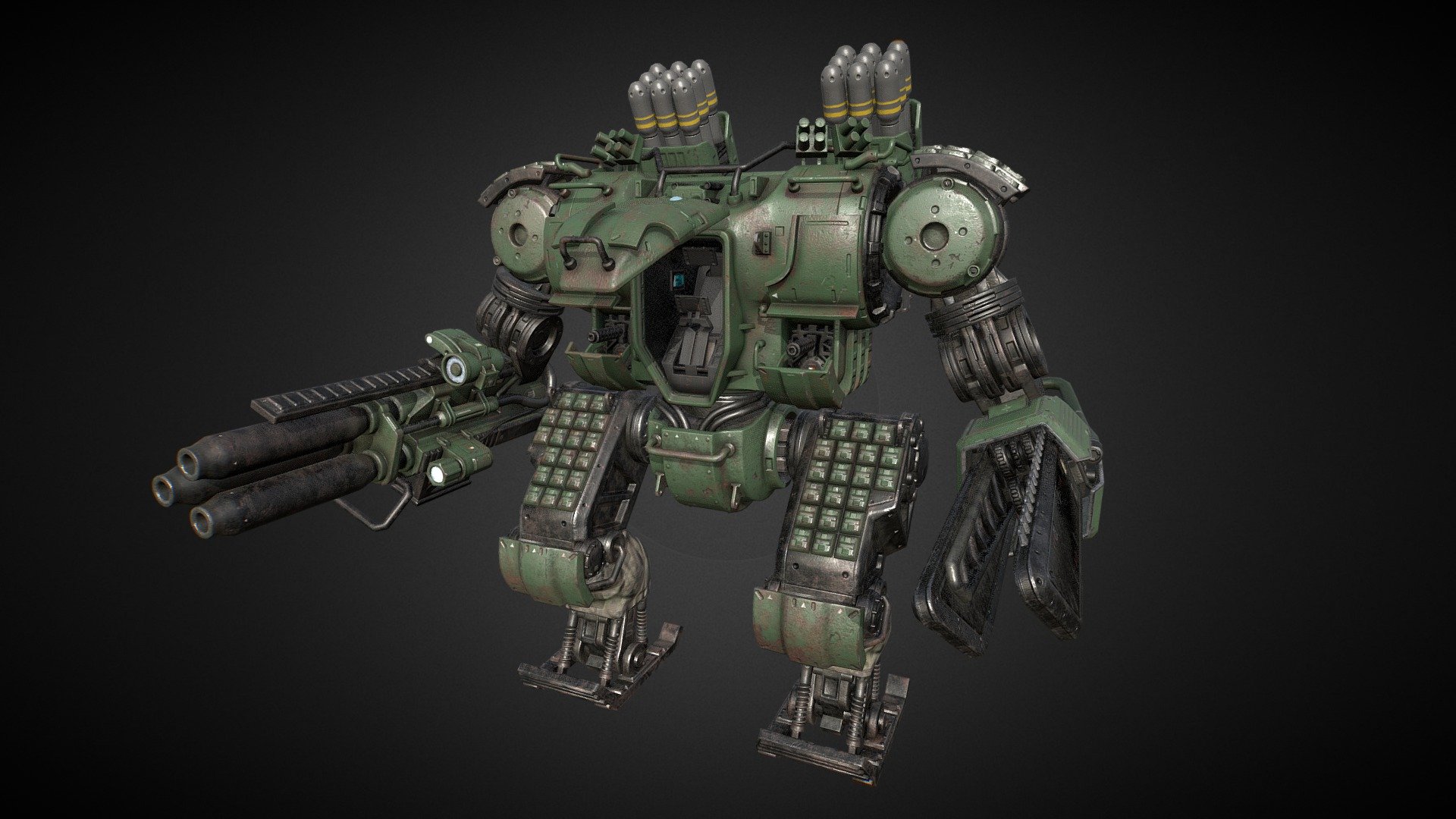 Rebel Heavy Biped - 3D model by Mango Team (@polygonby) 3d model