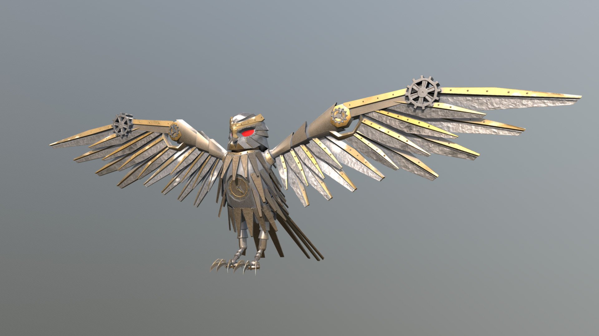 Steampunk Snow Owl for the game “Darco - Reign of Elements” 

Now on Steam of
TP Studios

Model &amp; Texture by me - Steampunk Snow Owl Model - 3D model by Anakaii 3d model