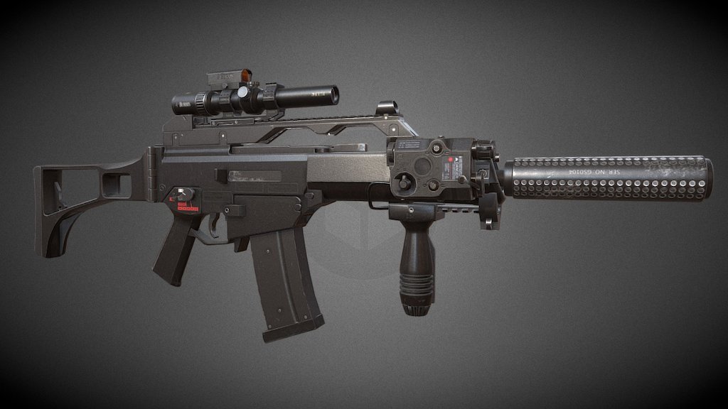 H&K G36C - 3D model by Arthur Karezo (@gs_) 3d model