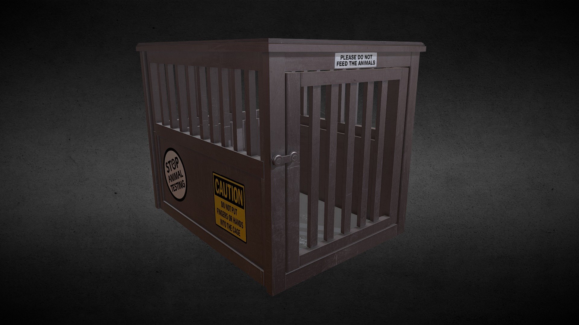Retextured model. Textured in Substance Painter.

Original Source: https://sketchfab.com/3d-models/crate-a5f57d3736584c44b221a181d558dc39 - Animal Kennel - Download Free 3D model by odzta 3d model