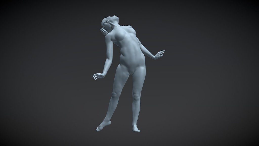 A study of a tribal belly dancer.
This was sculpted with Zbrush from a sphere using some basic references 3d model