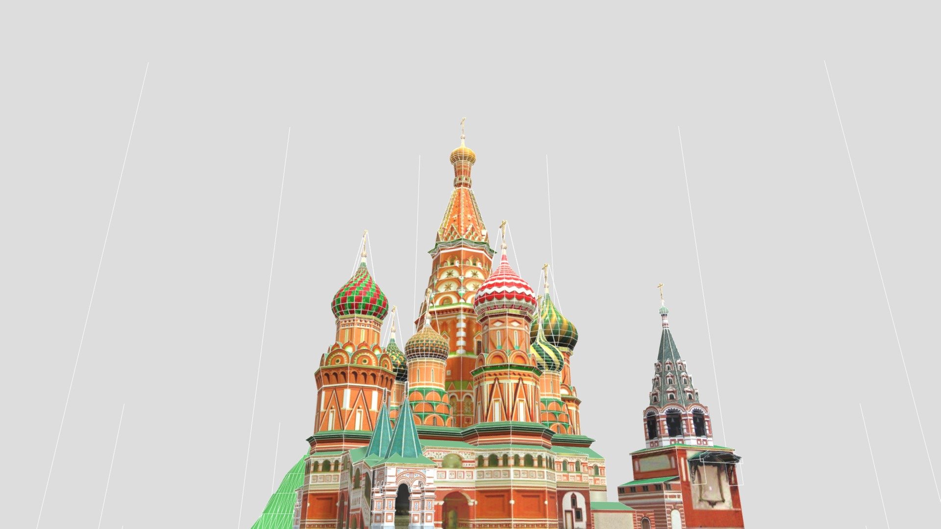 Located in Moscow, Russia - Saint Basil's Cathedral - Download Free 3D model by Polskaball (@augustgamer1808) 3d model