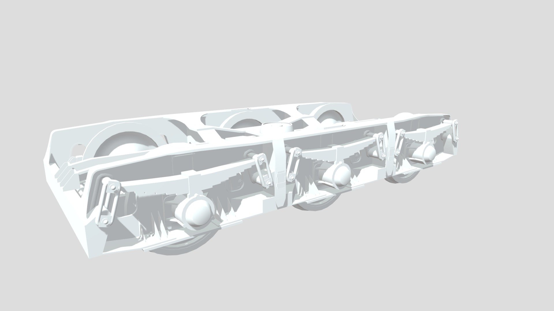 Polish Rail Bogie Type 7TNa - 7TNa Bogie - 3D model by Szakal (@Grabka) 3d model