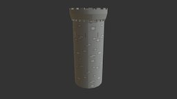 castle_tower_05 castle, medieval, medievalfantasyassets, cartoon, lowpoly, stylized