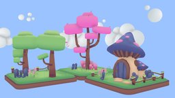 Diorama Foliage LowPoly foliage, diorama, lowpoly