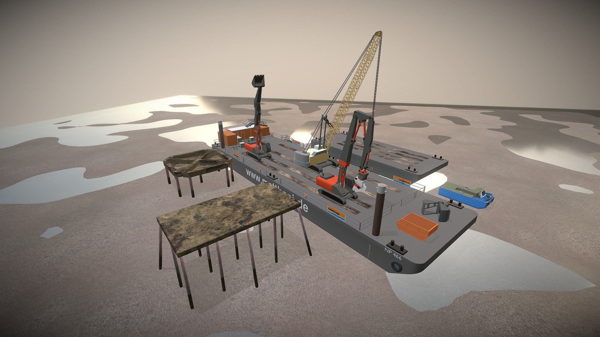 Arbeitsponton NP466 (Test-9) - Arbeitsponton NP466 (Test-9) - 3D model by VIS-All-3D (@VIS-All) 3d model