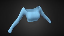 Belly Button Long Sleeve Shirt suit, cloth, shirt, sleep, fashion, superstar, beauty, long, belly, croptop, free, noai, cropbottom