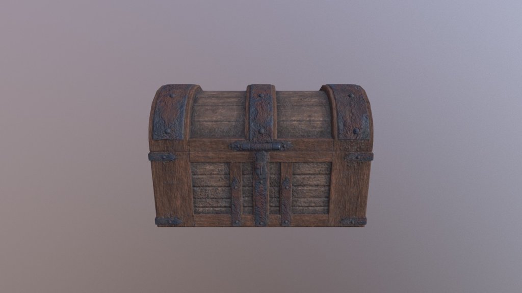 School project - Old Treasure Chest - 3D model by arnerodde 3d model