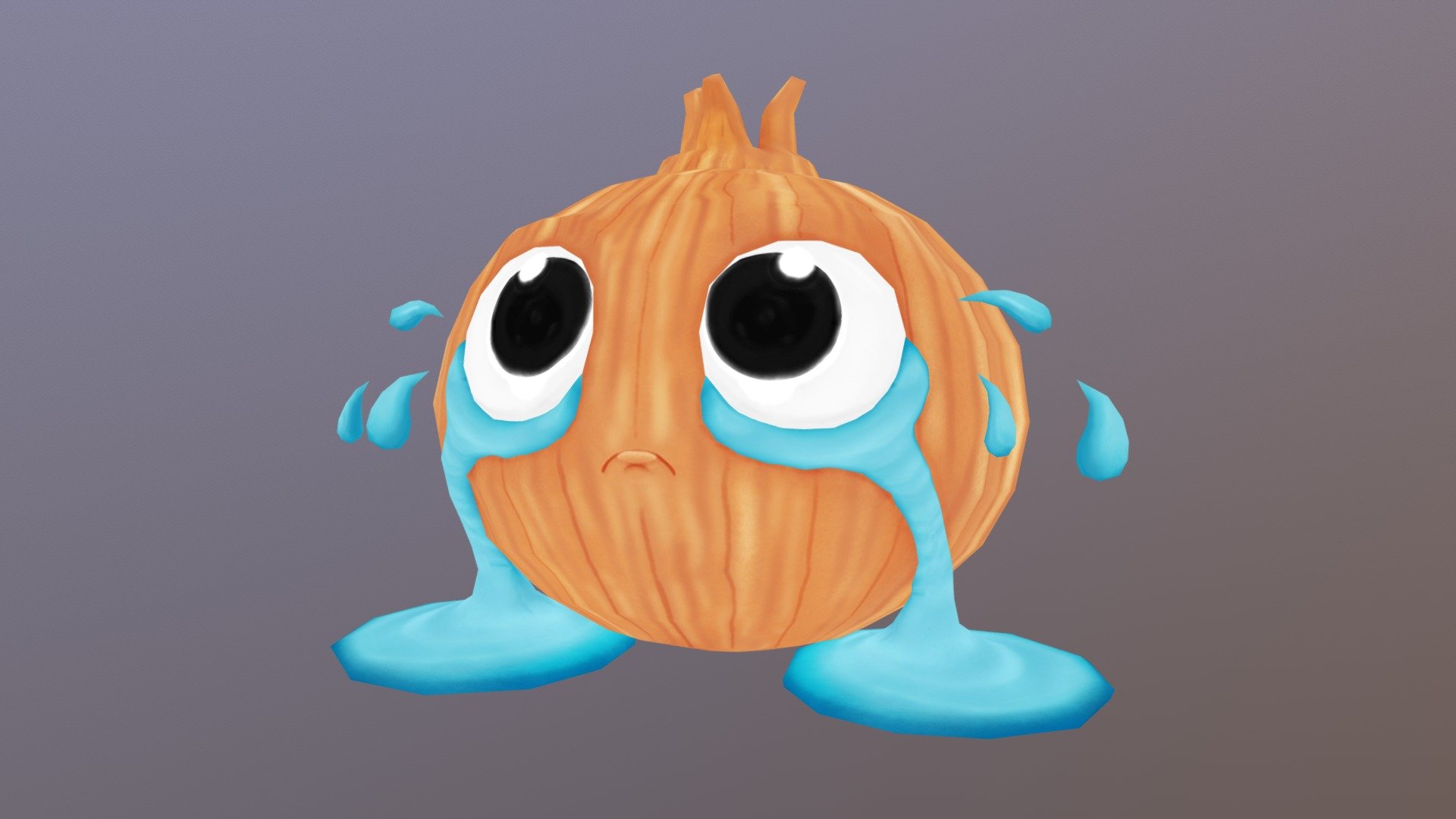 Angory Tom's doodle of - Making an onion cry  - Crying Onion - 3D model by CeriStoddart 3d model