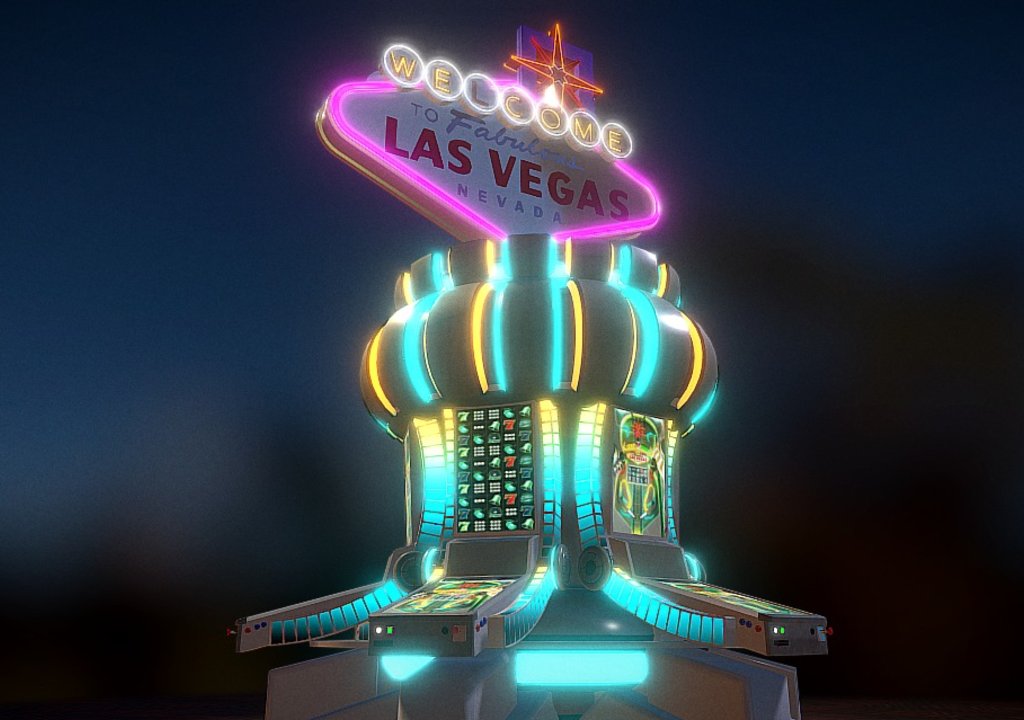 Conceptual model of gambling pinball pod for the Casino floor 3d model