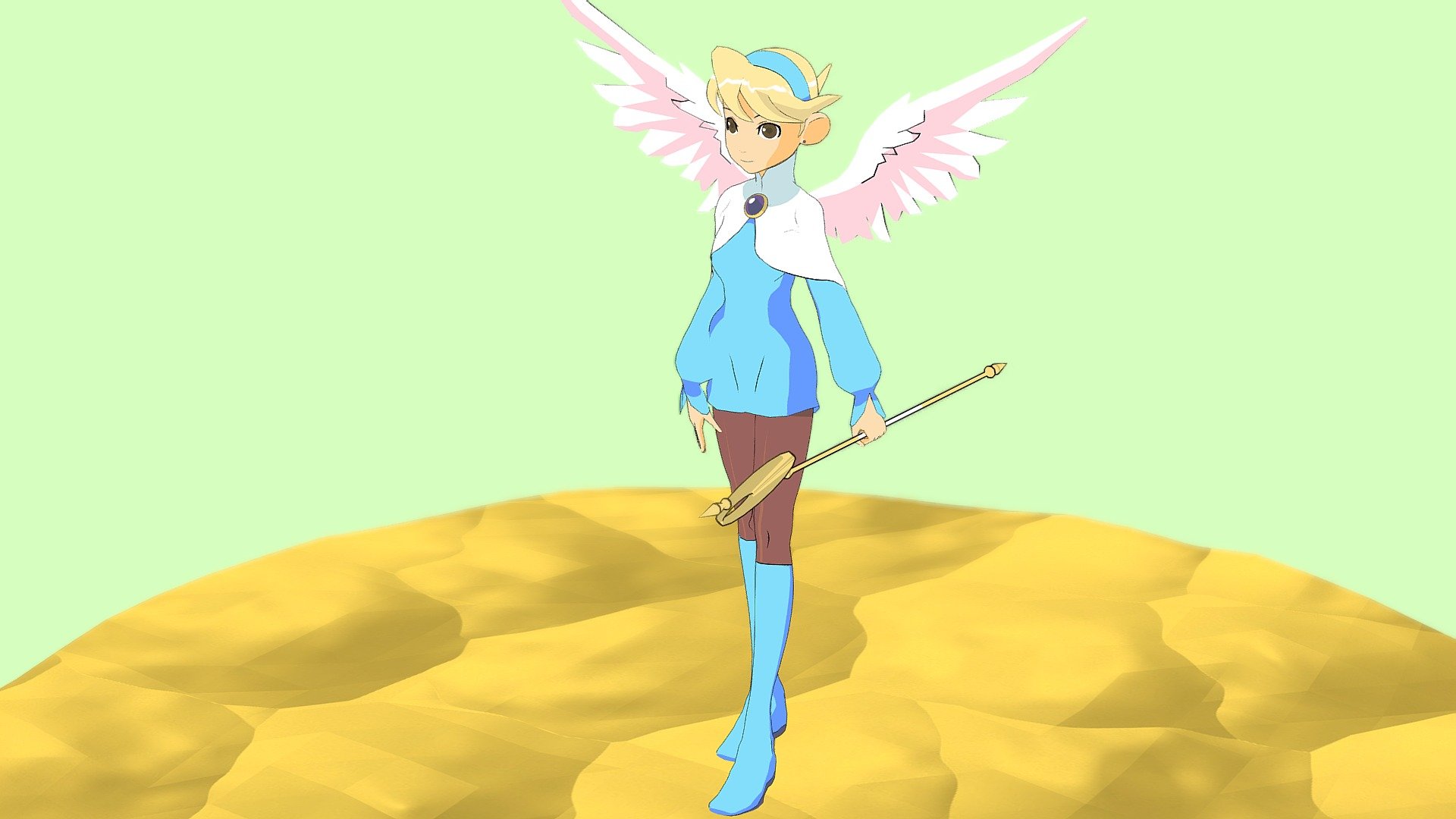 Made this to see if my skills have improved from my first upload. Still love the Breath of Fire series and plan to make more models from the games. This project help me realize how much I still need to work on my shading work. But it was fun to revisit the concept.

First model link: https://skfb.ly/6ARRw - Nina - Breath of Fire IV - 3D model by wilemben 3d model