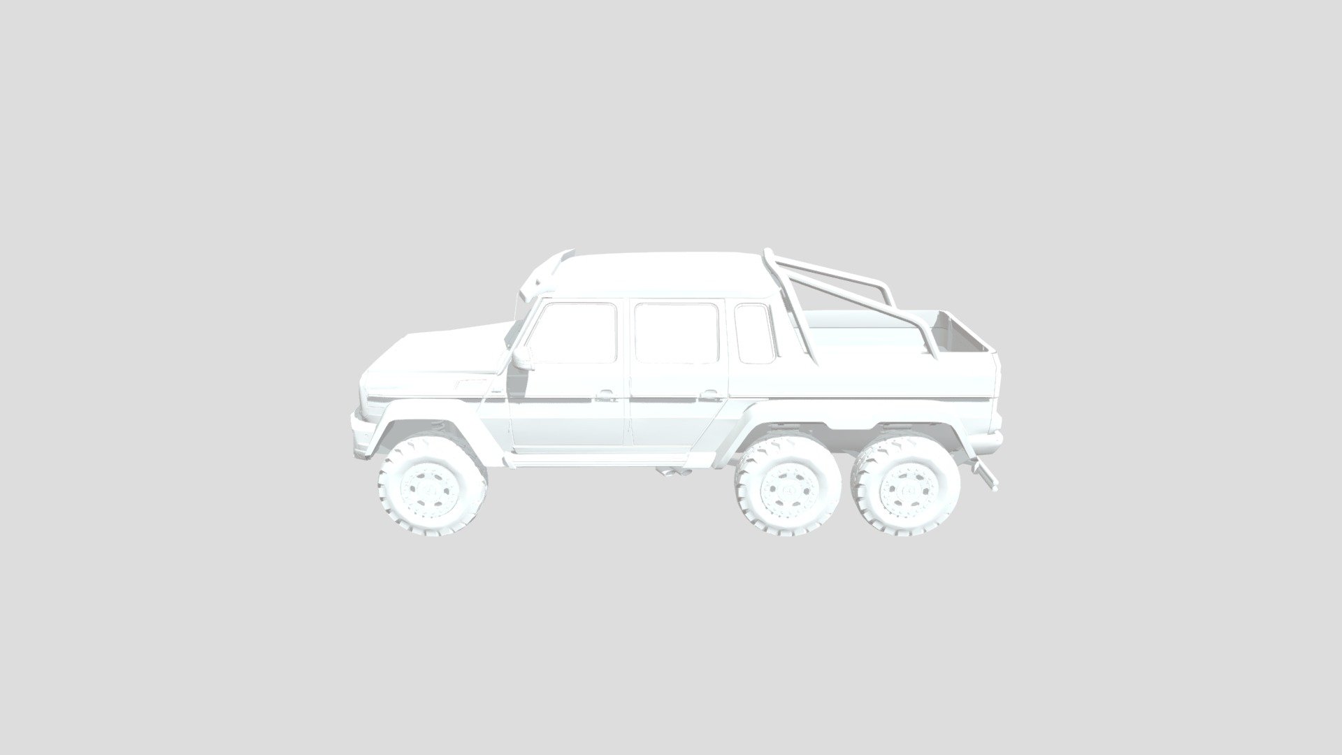 Mercedes Brabus 6x6 G63 B63 Pickup - Mercedes Brabus B63 G63 6X6 - 3D model by VabisTheModeller (@NightMoonYT) 3d model