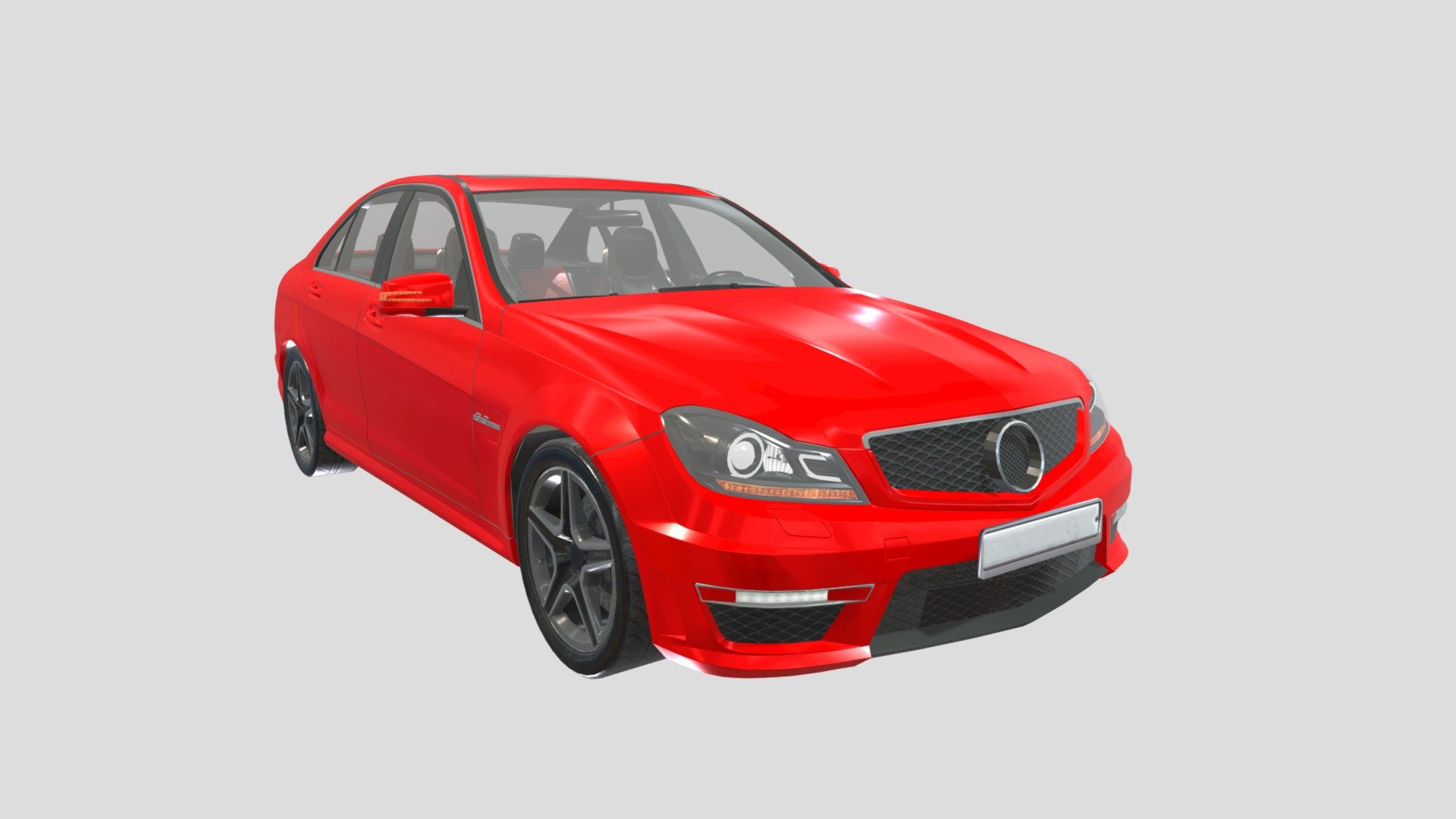 Realistic car for games with interior and separate parts - Real Car 18 - 3D model by Maker Games Studios (@MakerGamesStudios) 3d model