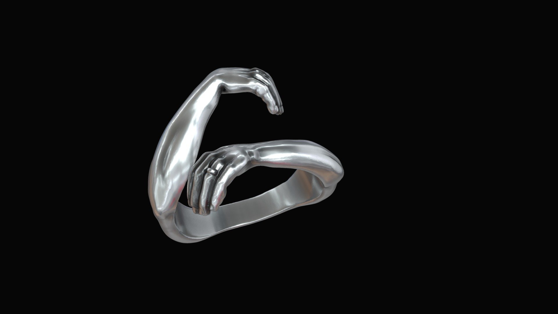 3d model for rapid prototyping and lost wax casting in silver, gold or platin. Adjustable size  ring hands hugging finger




Dimensions:



size 20

upper width - 19,8 mm

lower width - 4,6 mm

upper thickness -3,6 mm

lower thickness - 1,9 mm

Approx. Weight:



sterling silver 925 - 9 g

14 k gold (585) -13,5 g
 - Ring hands hugging finger - Buy Royalty Free 3D model by jewelmodel.net (@iCADs) 3d model