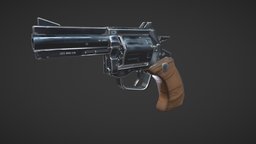 AR revolver, pistol, substancepainter, weapon, maya, military, hardsurface, gun