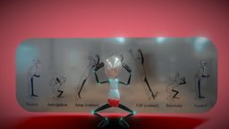 Cartoon Jump (Anticipation) learn, anticipation, maya, cartoon, blender3d, animation