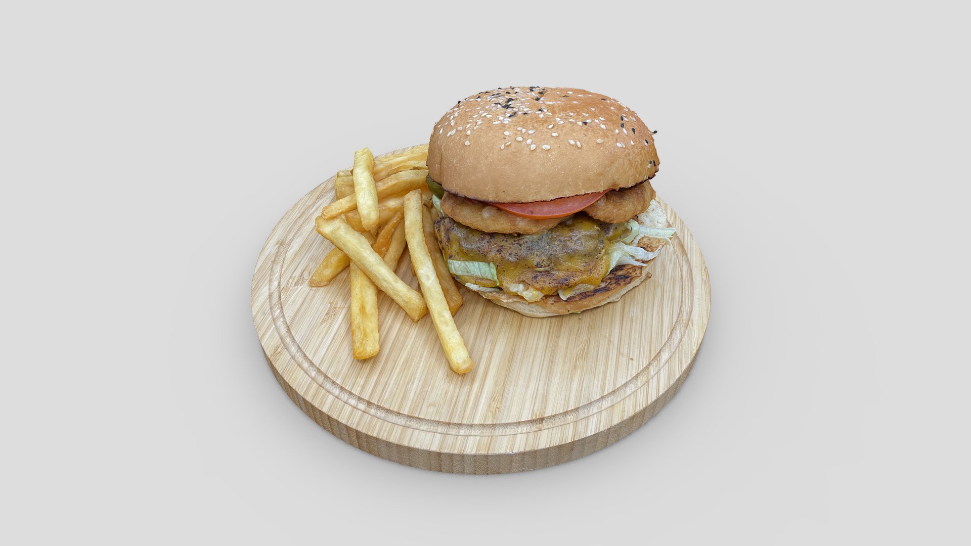 Tulum Burger with Angus beef, onion ring, jalapeno, salsa, cheese, tomato, lettuce. I recommend adding a few drops of tabasco.

more info:




View my Metaverse/AR/VR recipes on. Zoltanfood

Support me on. Patreon

Find me on. Opensea
 - Mexican Tulum Burger - 3D model by Zoltanfood 3d model