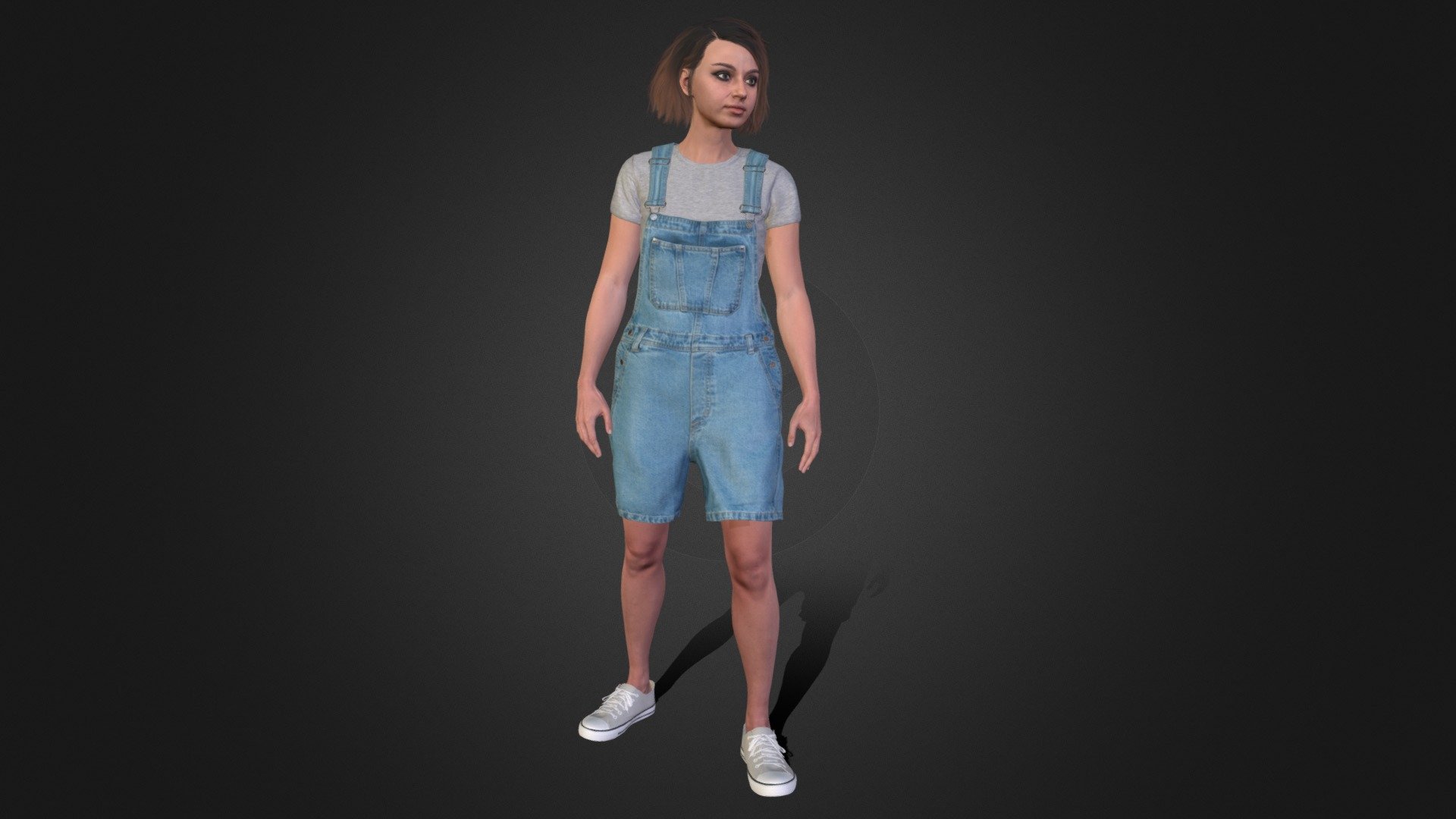I can't write a long description due to text limits on the platform.

If you have any additional questions, write to me at nicepicturesco@gmail.com



Formats:

Blender 3.6 (rigged, based on rigify addon)

4K textures

FBX (Static mesh)

Unreal Engine 5.2 - 5.3 (rigged)



100% compatible with female Metahuman (Normal/Average body - MH Skeleton)

This is not a Metahuman’s body and face. This is our creation.

But this body has exactly the same shape as the Metahuman’s body (Normal/Average)

So you can put this Outfit on your Female Metahuman (Normal/Average)



PLAY/MODULAR

Live Link Face



Unreal Engine:

Rigged:(Yes)

Rigged: to MH skeleton:(Yes)

Morph: (No)

Animated:(No)

Cloth Simulation (yes)

Animation types (Root Motion/In-place):(No)

Number of characters: 1



Geometry Outfit LOD 0

Polys: 86,142

Tris: 86,142

Verts: 43,429
 - Woman in Overall Outfit 3 - Rigged - Buy Royalty Free 3D model by nicepictures 3d model
