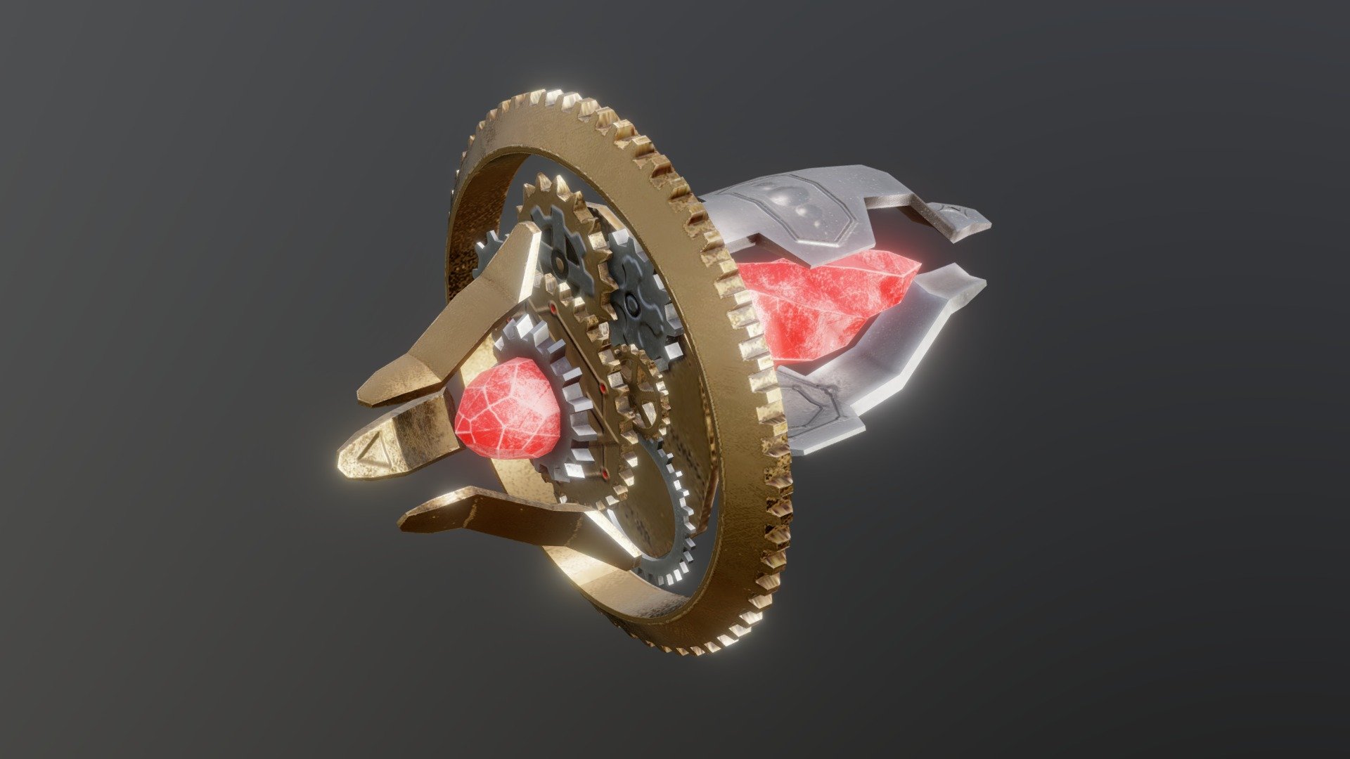 A crystal cannon I made for a game 3d model