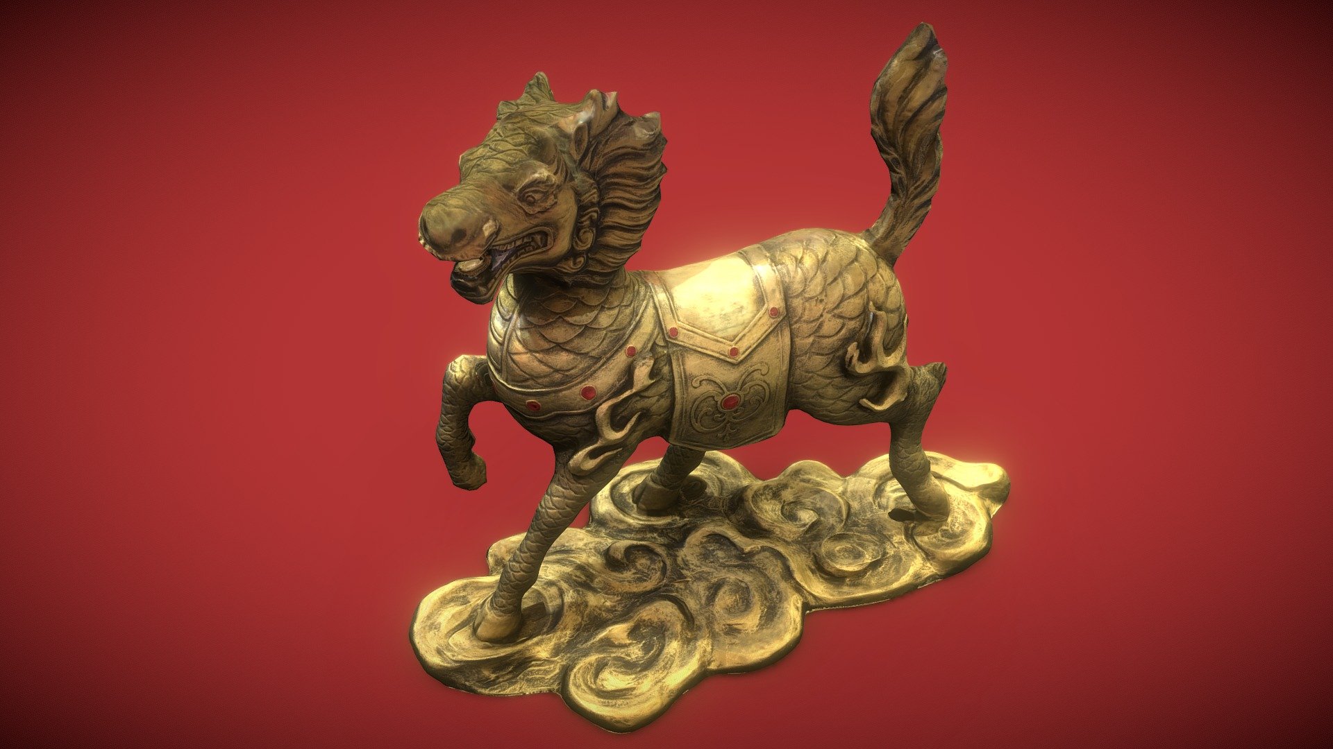 phogrammetry 3dscan of Asian Creature call &ldquo;Qilin