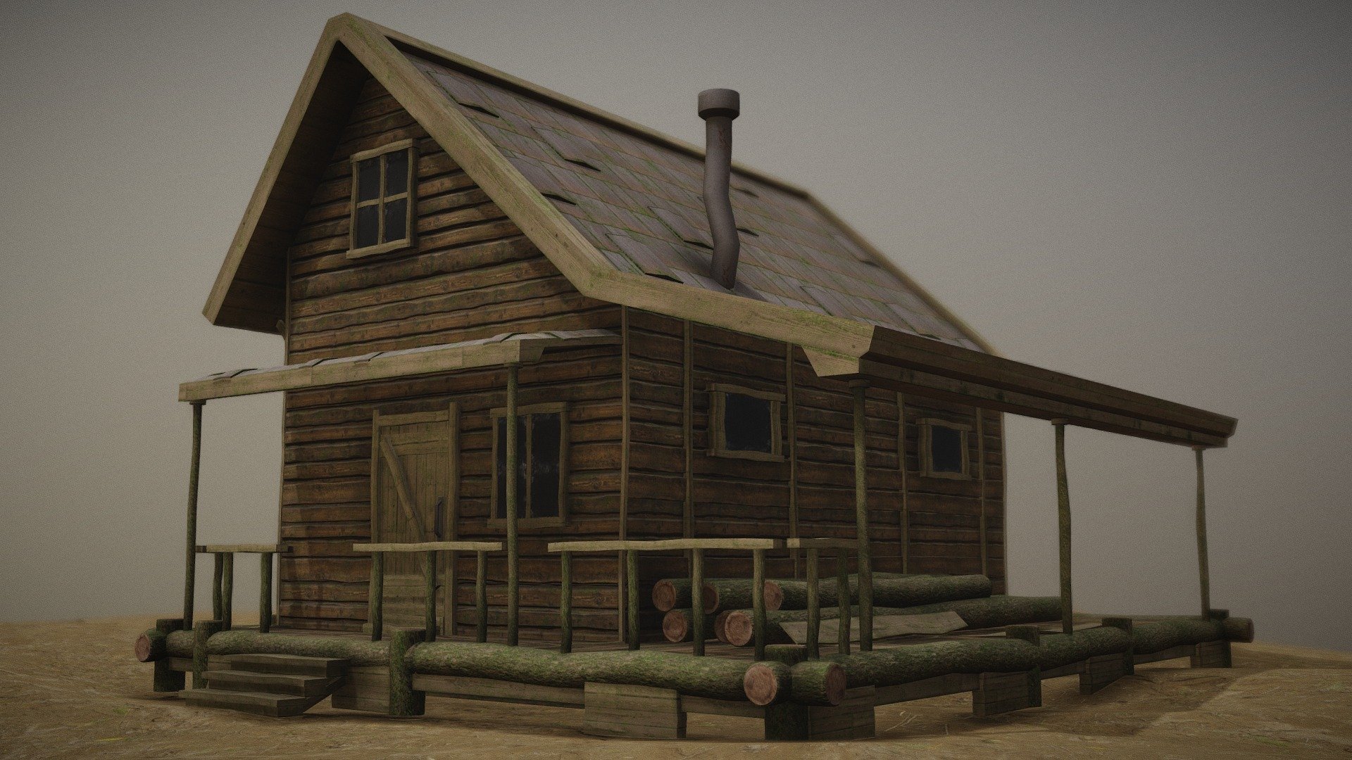 Model for #TinyCabinChallenge - Wood Cabin - 3D model by KolyaOgr 3d model