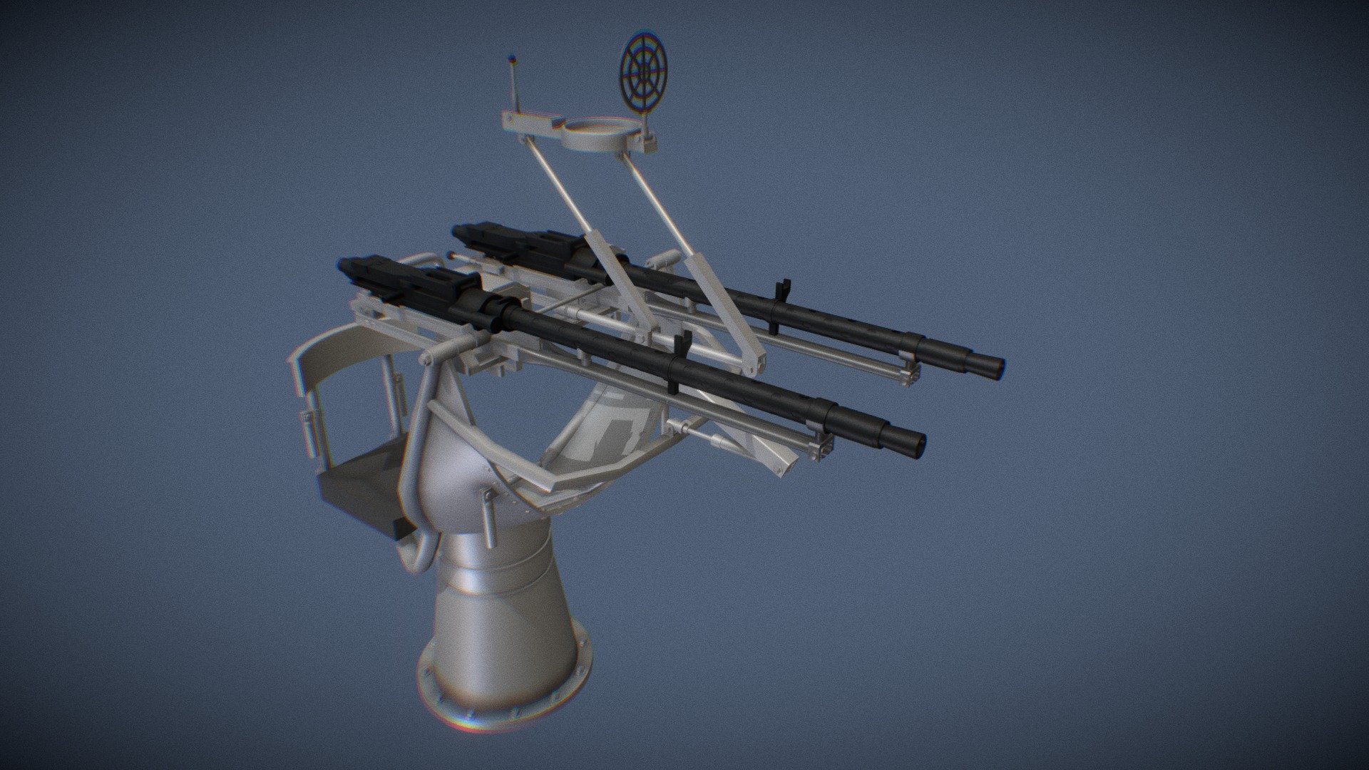 The Maschinengewehr 34, or MG 34, is a German recoil-operated air-cooled machine gun, first tested in 1929, introduced in 1934, and issued to units in 1936. It introduced an entirely new concept in automatic firepower – the Einheitsmaschinengewehr (Universal machine gun) – and is generally considered the world's first general-purpose machine gun.  Version with the seat.  You can get it here: -link removed- - 7.9mm FLAK34 B - 3D model by Carlo Cestra (@carlocestra) 3d model