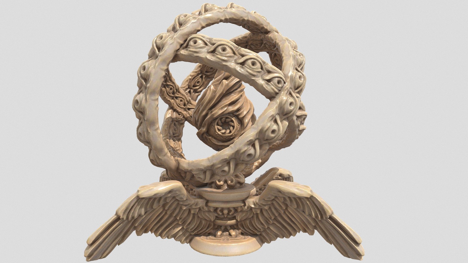 Throne - High Angel - Heaven hath no Fury - 32mm scale [Pre-supported] - Throne - High Angel - D&D Miniature - 3D model by Printed Obsession (@printedobsession) 3d model