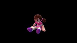 Doll doll, low-poly, photoshop, blender, lowpoly
