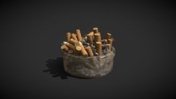 Glass AshTray photogrammetry, scan, gameasset
