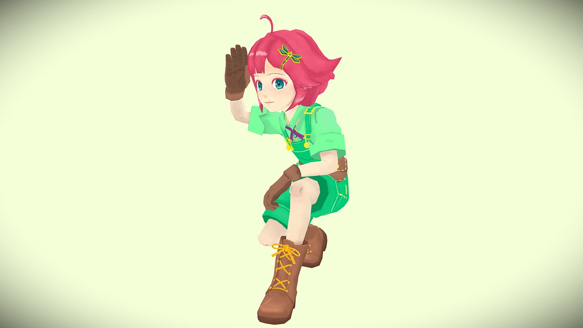 Adventurous Young Girl - 3D model by Irewood 3d model