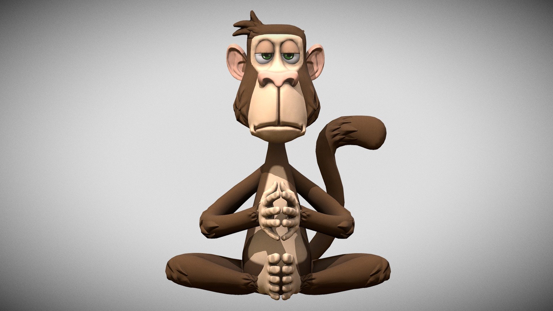 3d model of an Ape nft - NFT APE - 3D model by FranciscoRodriguez 3d model
