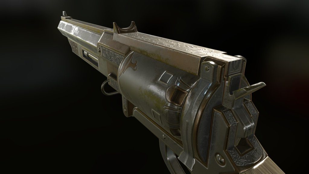 Personal work - Bioshock infinite hand cannon fanart - 3D model by drlambert 3d model