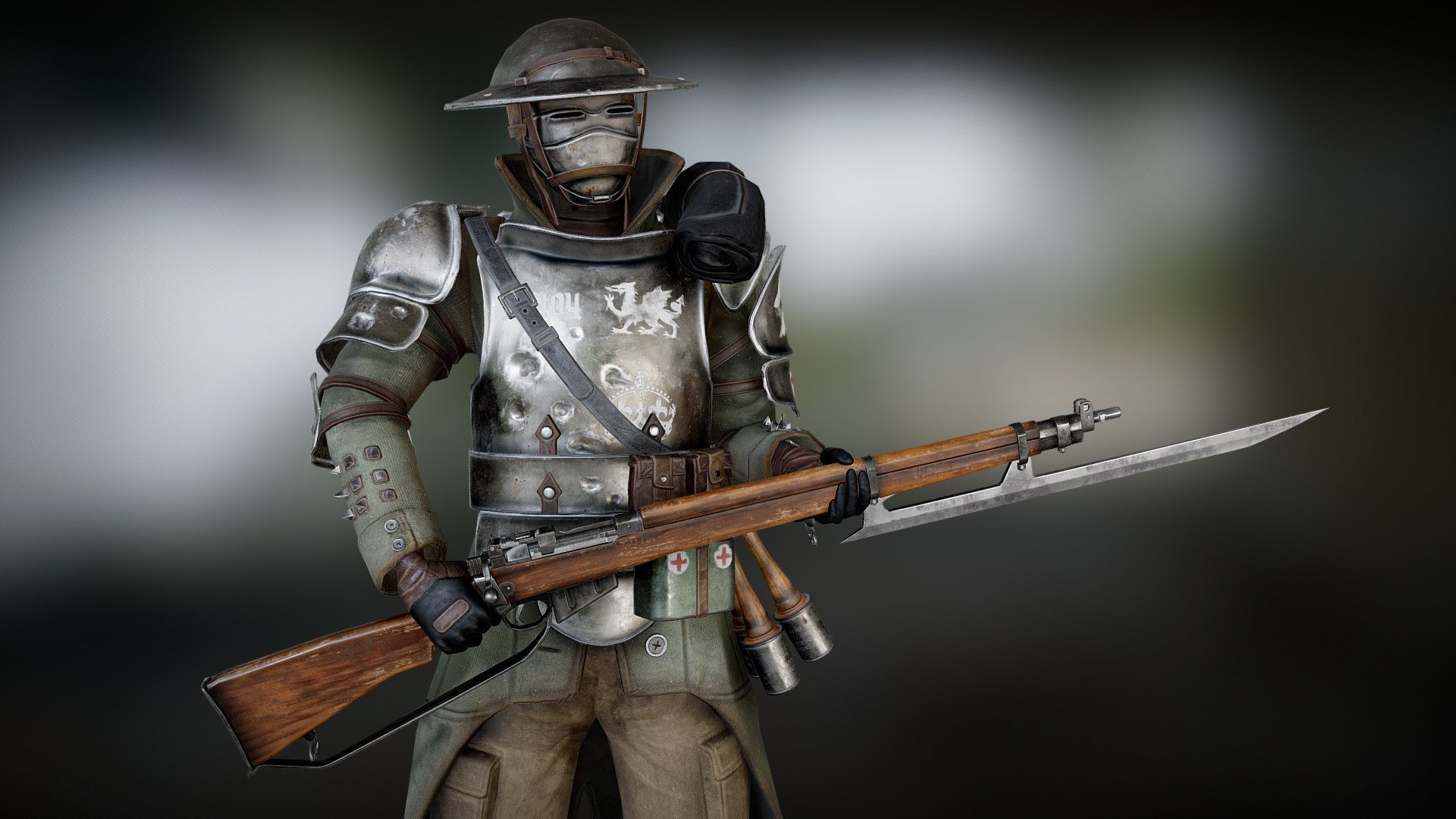 Based on the concept by Andrius Matijosius 

Renders: https://www.artstation.com/artwork/xJVkWm

Sculpted in ZBrush, retopology and UV unwrapping in Blender, baking and texturing in Substance Painter 3d model