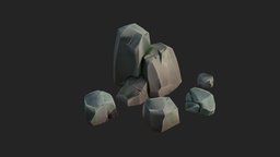 Stylized Rocks blender, lowpoly, stone, stylized, rock