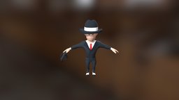 Mobster toon, mob, vr, ar, mobster, mafia, gangster, character, cartoon, game, low, man, human, gun