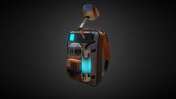 Scifi Scout Backpack backpack, substancepainter, substance, scifi
