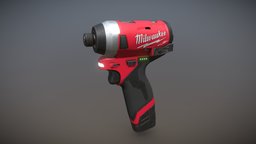 Impact Driver tools, photorealistic, elder, realistic, tool, handtool, highresolution, gary, handtools, lithium-ion, garyelder, battery-powered, milwaukee, pbr-texturing, impactdrill, substancepainter, substance, pbr, gameasset, gameready, mulderach, impactdriver