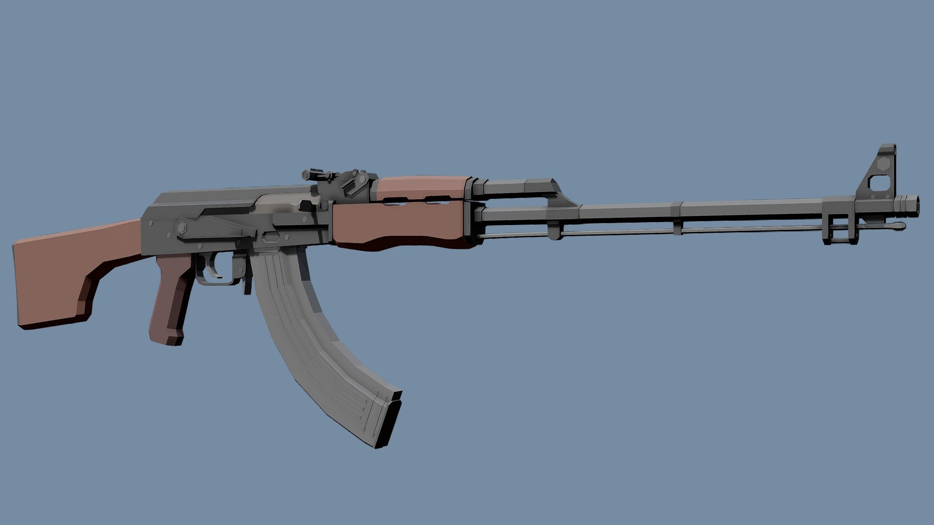 Low-Poly RPK - Download Free 3D model by TastyTony 3d model
