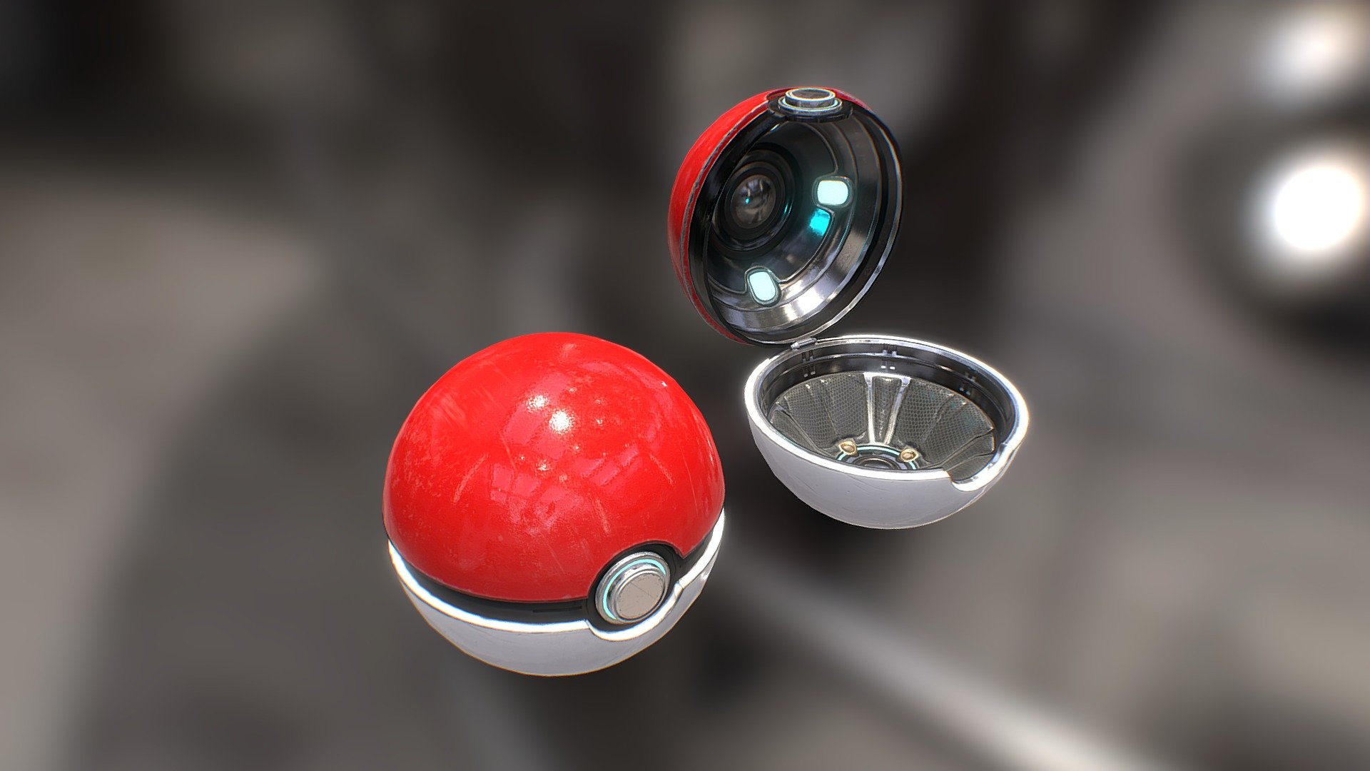 https://twitter.com/AtTheSpeedOf - POKEBALL - Download Free 3D model by AtTheSpeedOf 3d model