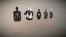 Wooden targets shooter, range, vr, target, shooting, substancepainter, substance