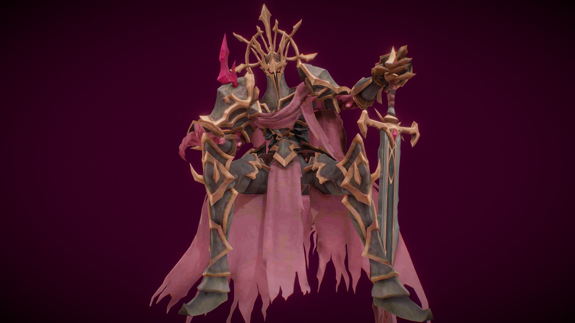 Low poly model of Dark Lord Sauron, a figure of shadow and malice, commands a presence that strikes fear into the hearts of all who encounter him.his form seems to meld seamlessly with the darkness that surrounds him, giving him an ethereal and menacing aura  .the style cartoon 3D. The model use the same texture and material, Blender, Substance Painter - Dark Lord Sauron - Buy Royalty Free 3D model by Luna (@StudioLuna) 3d model