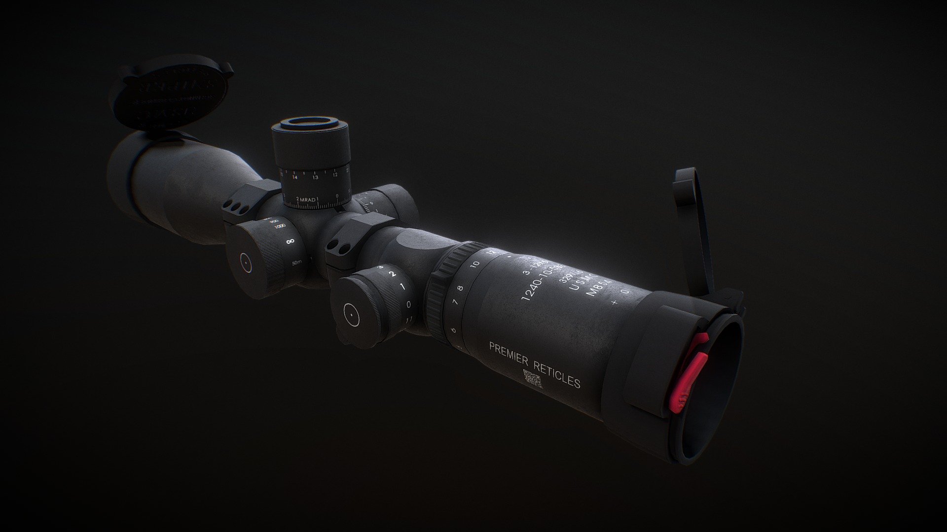 M8541 USMC Scope for Arma 3 Veteran Mod - M8541 USMC Scope - 3D model by yanot 3d model